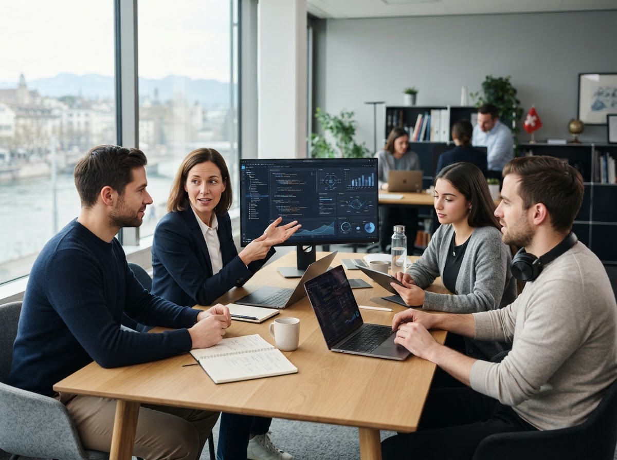smart aiapp ch Analyseteam bei der Auswertung historischer Marktdaten